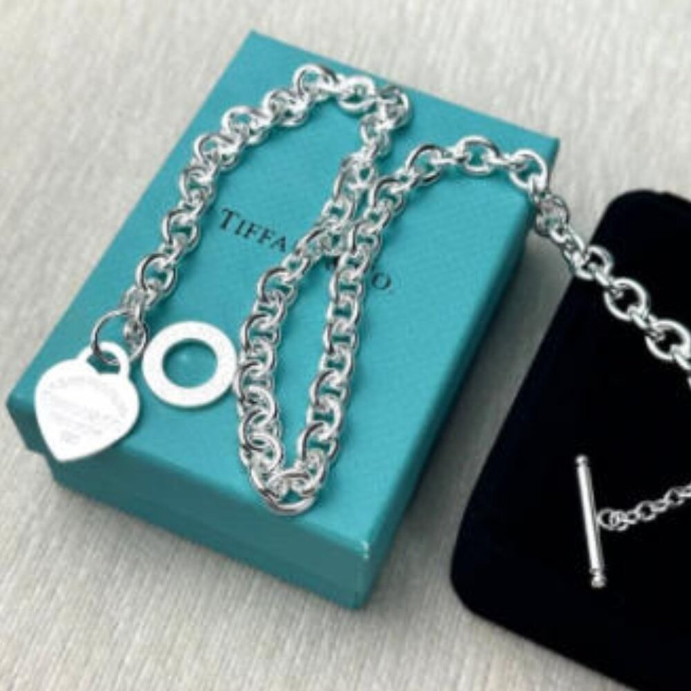 Tiffany & Co. Return to Tiffany Heart Tag Toggle Necklace - Sterling Silver with